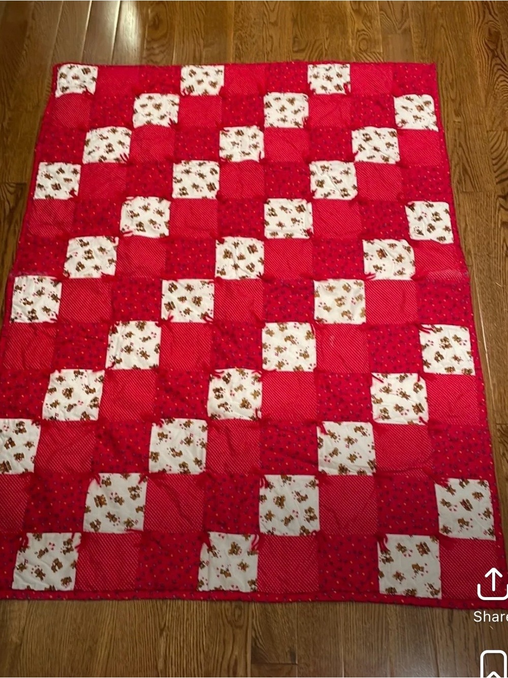 Baby/Youth Handmade Teddy Bear Quilt
